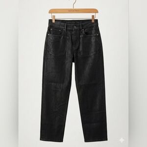 American Eagle Coated Super High Rise Baggy Straight Jeans - 2 Short - NWT